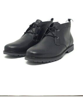 Cole Haan Chukka Boots Midland Lug Water Resistant Leather Black
